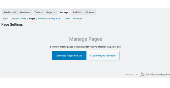 Create a membership page