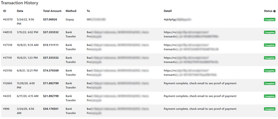 SafelinkU Payment proof