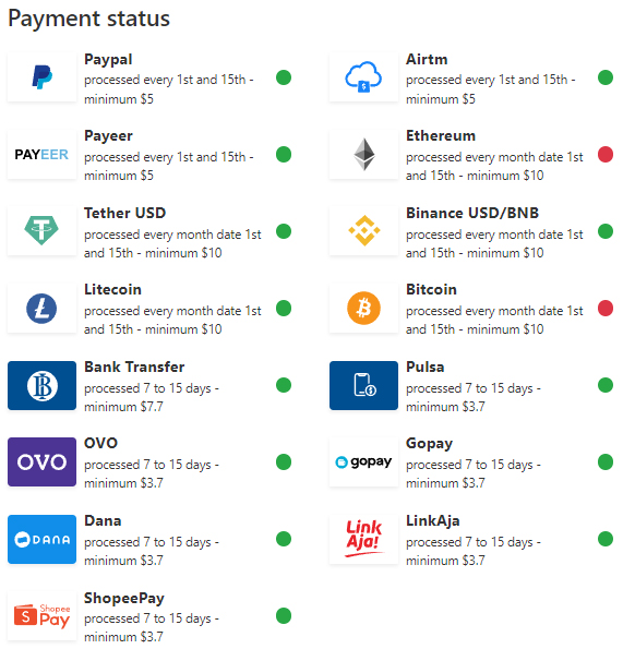Withdraw method available