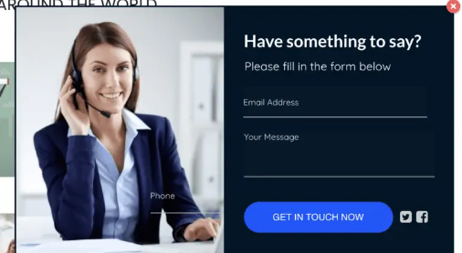 A popup appears at the bottom left of the screen