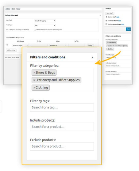 Decide whether to select all products or filter by category or tag