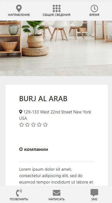 Directory Pro Advertisement page on smartphone