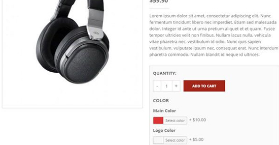 Product Add-on Example