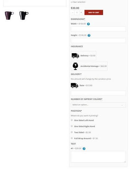Product Add-on Example