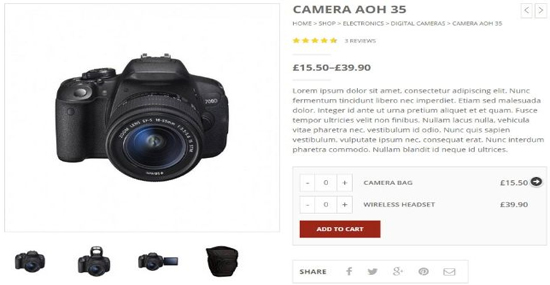Product detail page