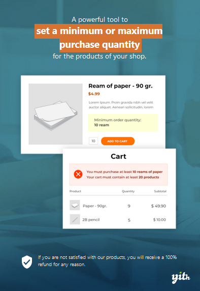 Set a minimum or maximum purchase quantity