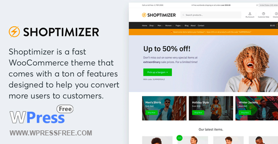 Shoptimizer WordPress Theme Free Download